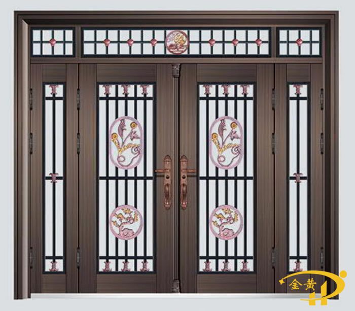 四开子母玻璃拼接门