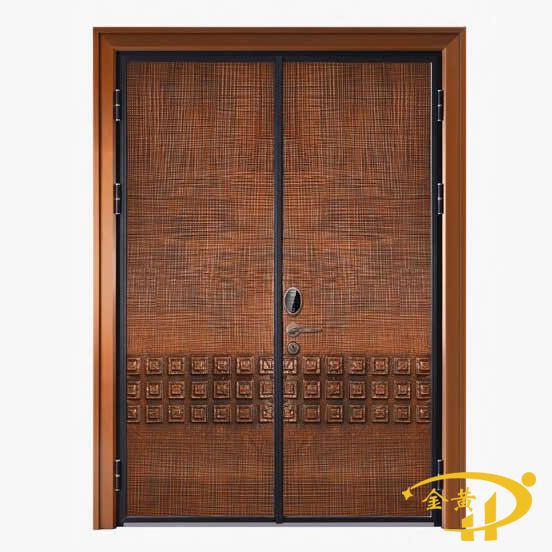 整板模压纯铜门