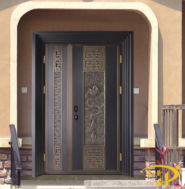 手工锻打子母铜门