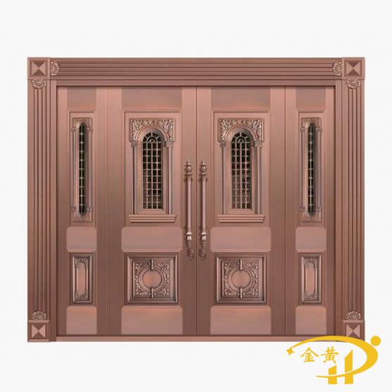 四开子母铜门