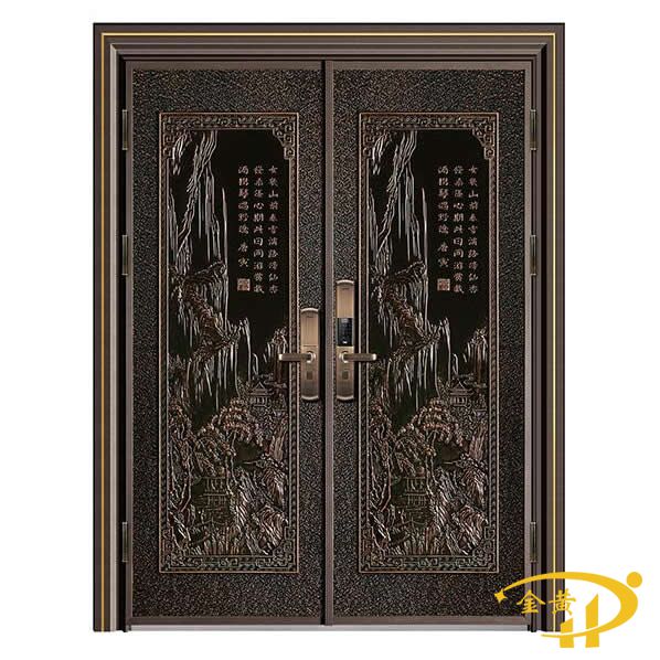 中式铸铝别墅大门