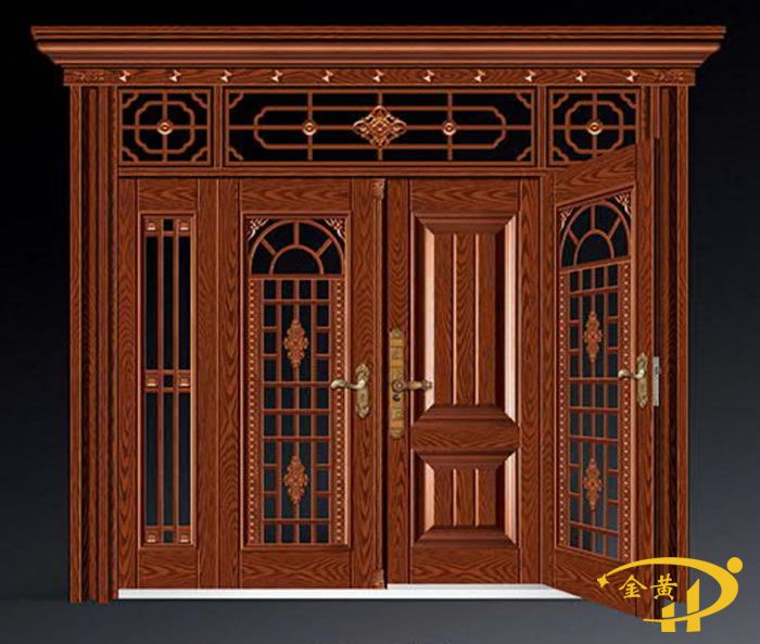 锌合金玻璃拼接复合门