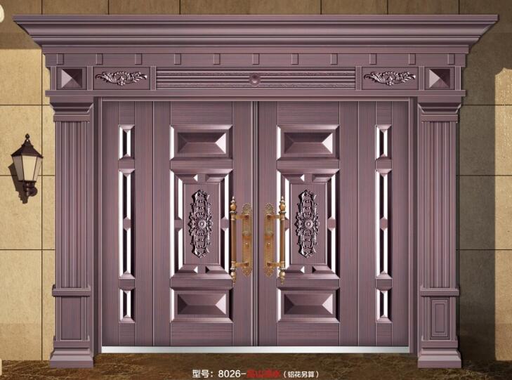 锌合金镀铜别墅门