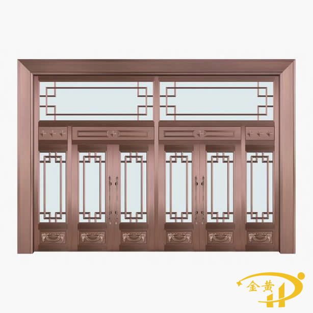 高档酒店玻璃铜门