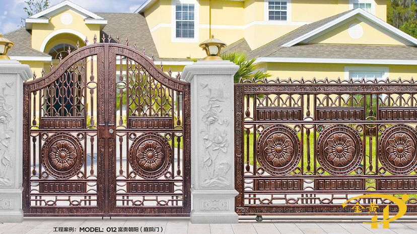 实心铸铝庭院门
