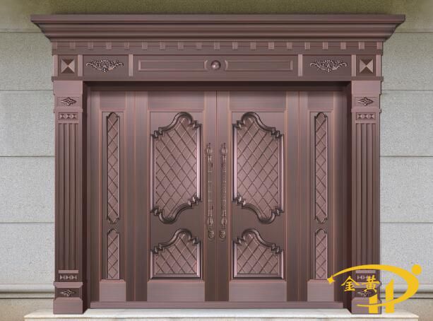 高档四开子母铜门
