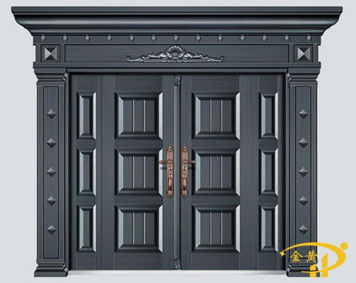 四开子母锌合金模压门