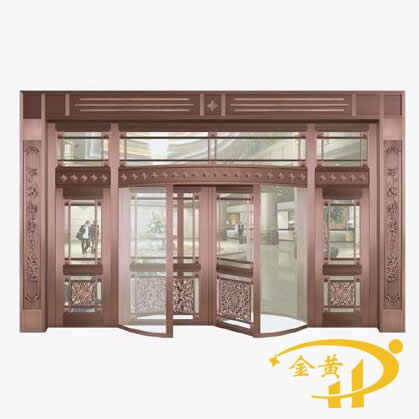 玻璃三翼旋转铜门